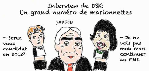 Delahousse DSK Anne Sinclair Interviews marionnettes